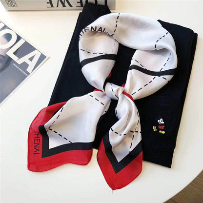 Silk Scarf All-match Snood Small Square