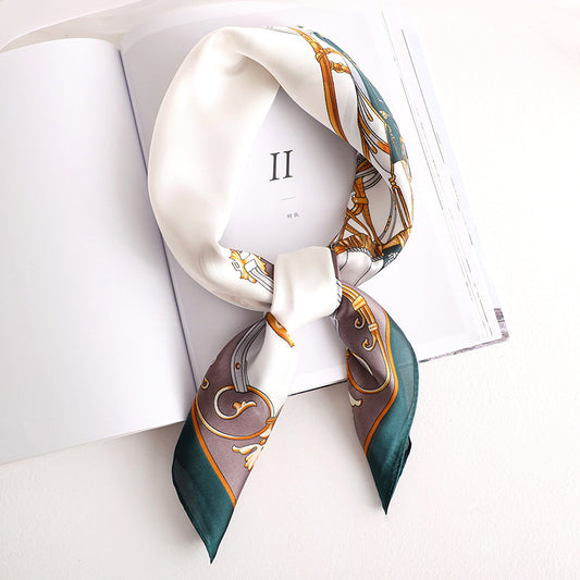 Silk Scarf All-match Snood Small Square