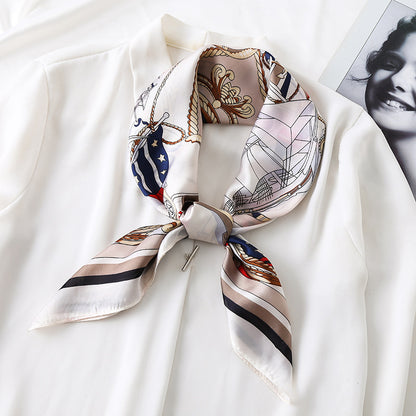 Silk Scarf All-match Snood Small Square