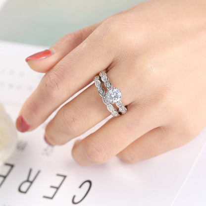 Ring Cross-border Hot Style Jewelry European And American Fashion Zircon Ladies Wedding