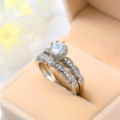 Ring Cross-border Hot Style Jewelry European And American Fashion Zircon Ladies Wedding