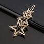 Fashion Metal Love Heart Hair Clip Elegant Star Round Barrette for Women Girls Sweet Hairpins Barrettes Hair Accessories