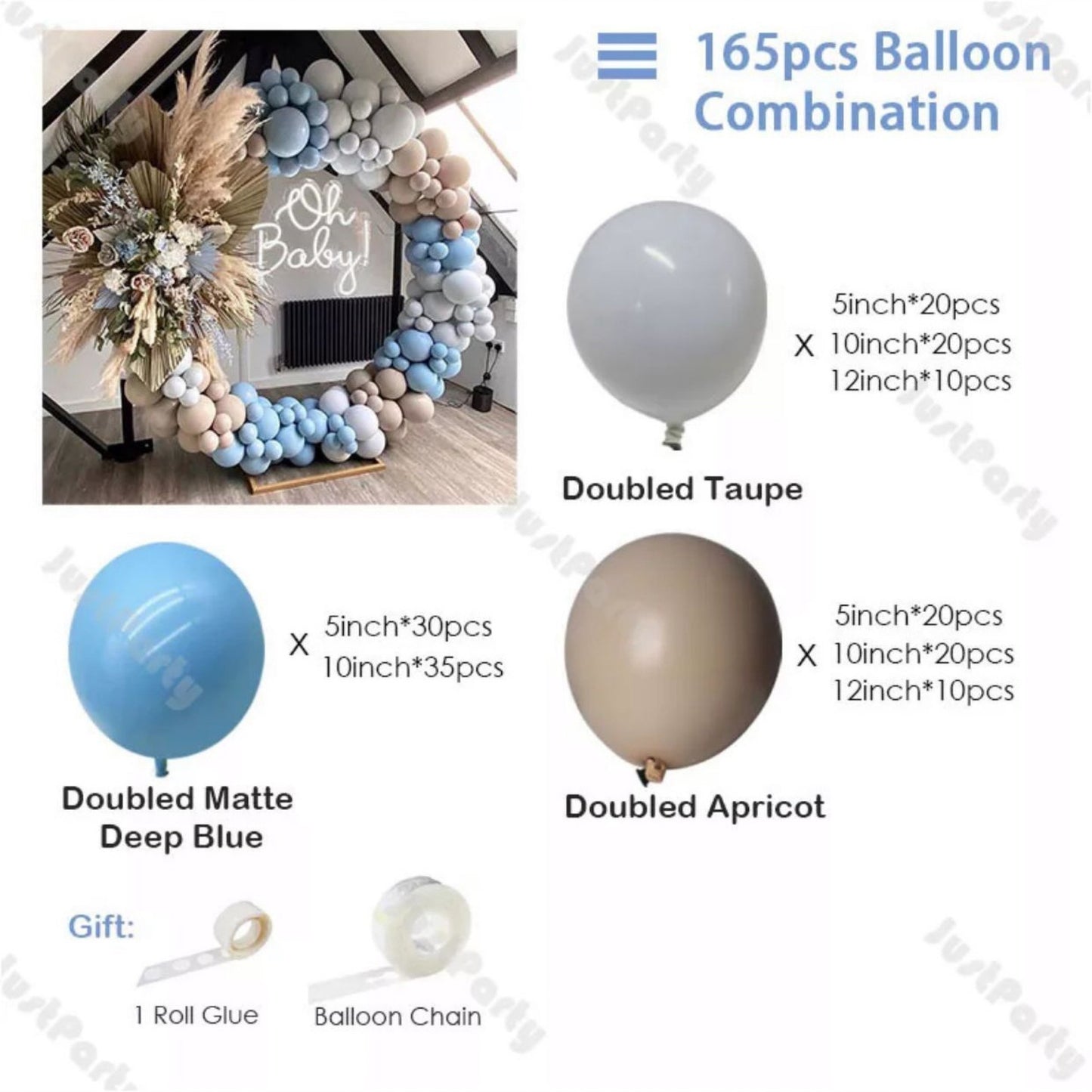 Cross-border New Retro Gray Apricot Balloon Chain Set Party Wedding Adult Ceremony Opening Arch Wreath Decoration