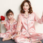 Children's pajamas parent-child ice silk home service suit