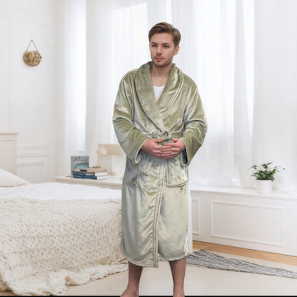 Couple Bathrobe Long Pajamas Homewear