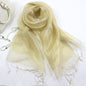 Fashionable And High Grade Lady Silk Double Layer Elegant Silk Scarf