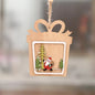 Christmas tree small pendant wooden five-pointed star bell pendant gift Christmas decoration wooden