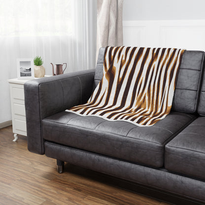 Tiger Stripe Minky Blanket — Soft Animal Print Throw for Bedroom & Living Room
