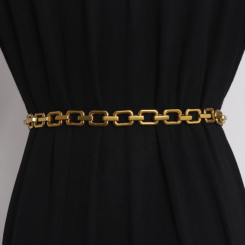 Gold Waist Chain Accessories Female D Letter Chain Belt Decoration With Pants Chain
