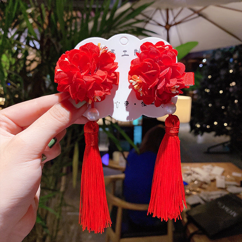 Girl costume fringe stepping Chinese style hairpin