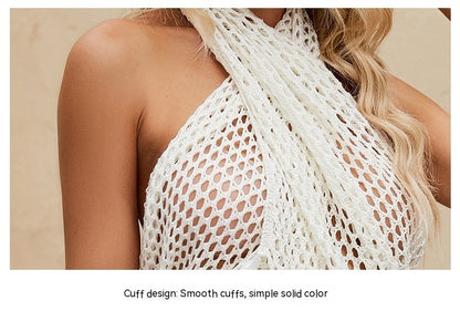 Variety Tassel Skirt Knitted Cutout Sun Protection Shirt Irregular