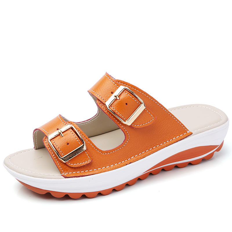 Leather beach shoes