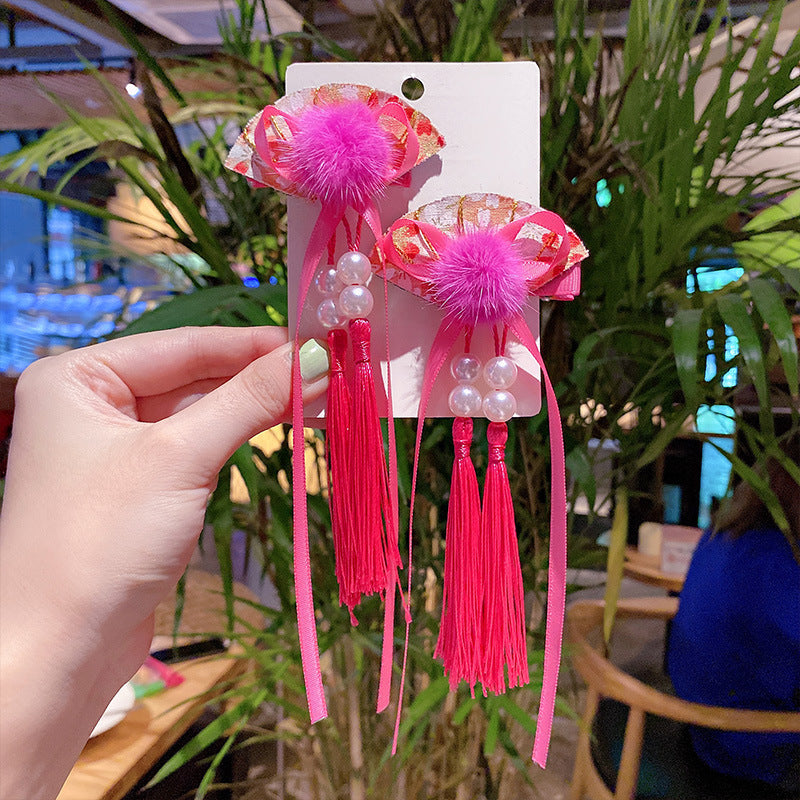 Girl costume fringe stepping Chinese style hairpin