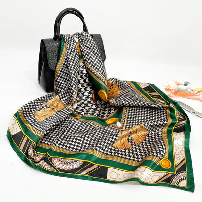 Spring And Autumn New 90cm Silk Scarf Silk Square