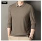New Men's Vertical Stripes Solid Color T-shirt Bottoming Shirt