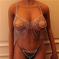 Fashion Multi-layer Tassel Rhinestone Underwear Body Suit Chain Nightclub Stage Costume Accessories