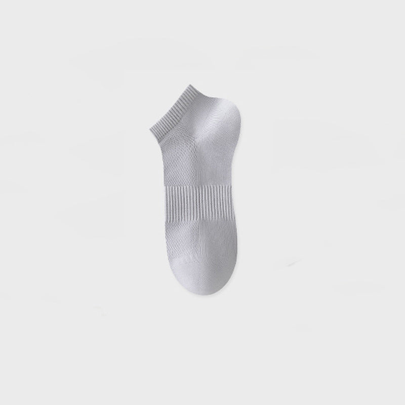 Men's Summer Thin Mesh Breathable White Socks