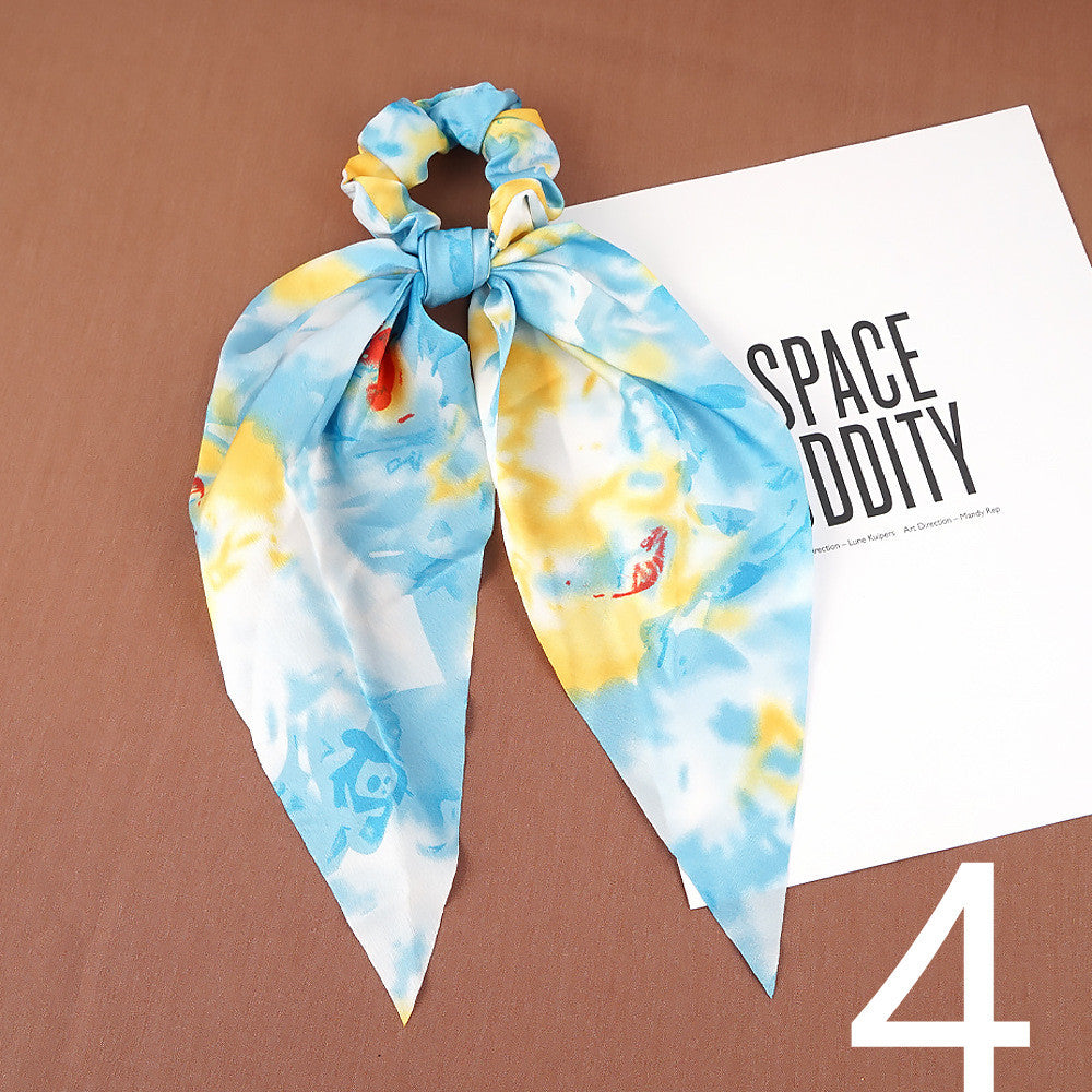 French Pig Intestine Hair Ring Ribbon Head Rope Girl