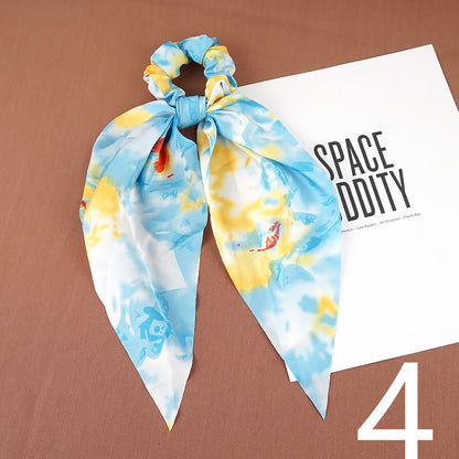 French Pig Intestine Hair Ring Ribbon Head Rope Girl