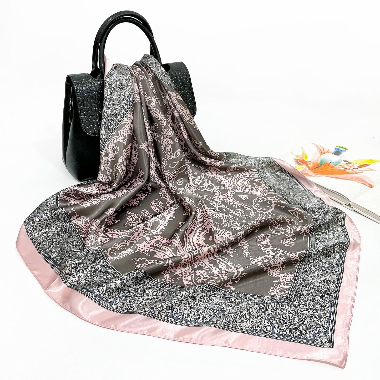 Spring And Autumn New 90cm Silk Scarf Silk Square