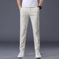 Men's Solid Color Casual Pants Korean Style Straight Trousers