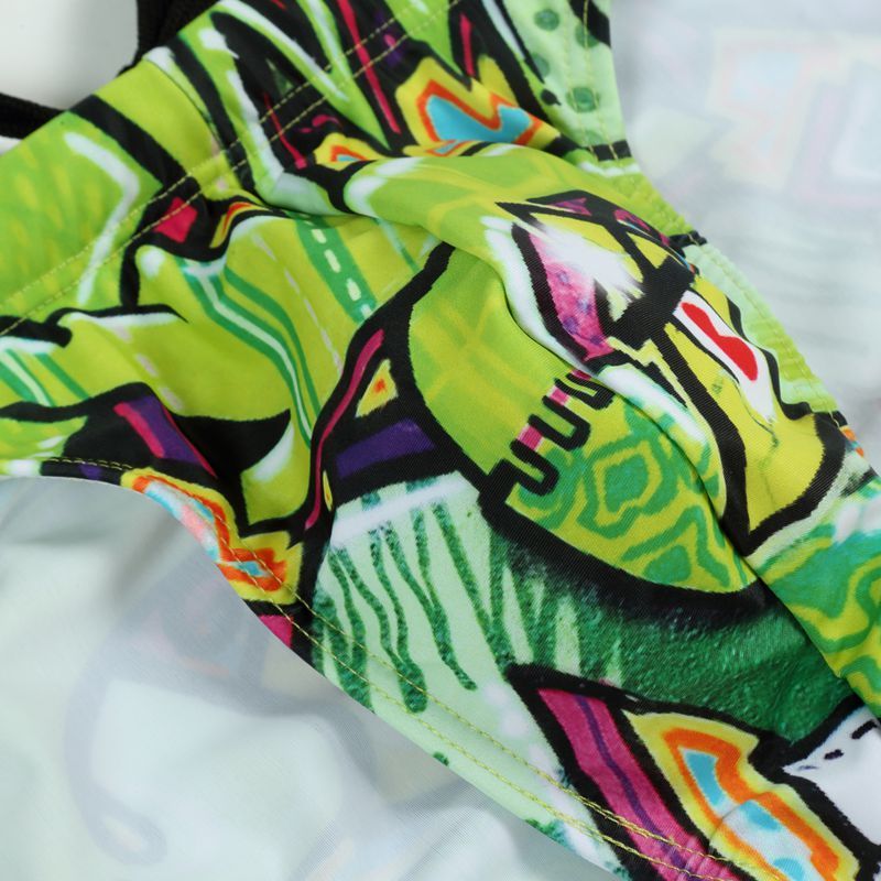 Men's Swimwear Printed Youth Swimming Trunks