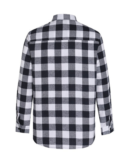 Teenage Men's Checked Long-sleeved Casual Shirt