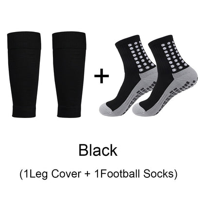Sports Soccer Socks Knee Pad Mid-calf Glue Dispensing Non-slip