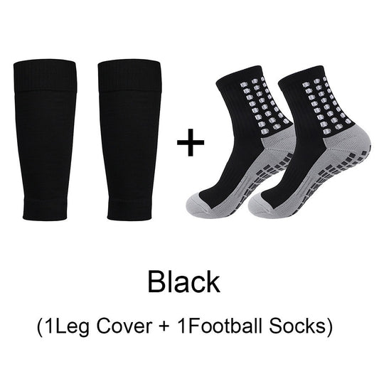 Sports Soccer Socks Knee Pad Mid-calf Glue Dispensing Non-slip