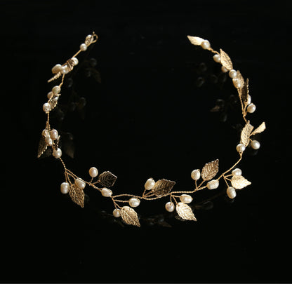 Bridal handmade pearl hair band