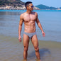 Men's Swim Briefs Low Waist Tether Vertical Stripes