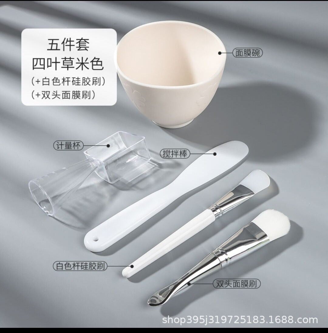 5pcs Face Set For Mask Mixing Bowl Girls Facial Skin Care Tools Kit Women Beauty Supplies Makeup Skin Care Makeup Supplies