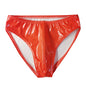 Sexy Bright PU Anti-exposure Leather Men's Bright Leather Underwear