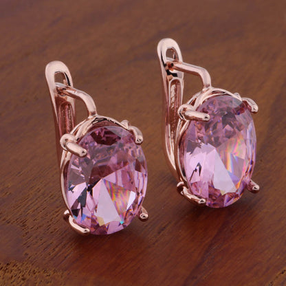 Romantic Retro 1014 Oval European And American Ear Clip
