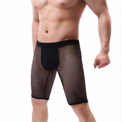 Men's Large Mesh Boxer Anti-wear Leg Sports Underwear