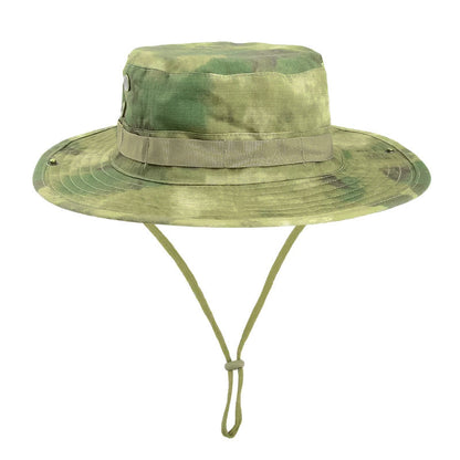 Camouflage Boonie Hat Round Edge Sun-proof Bucket Hat