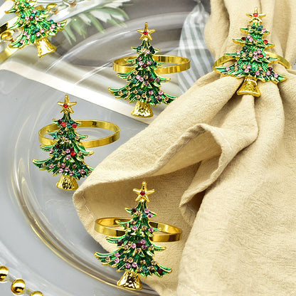 Christmas Upscale Western Restaurant Christmas Tree Napkin Buckle