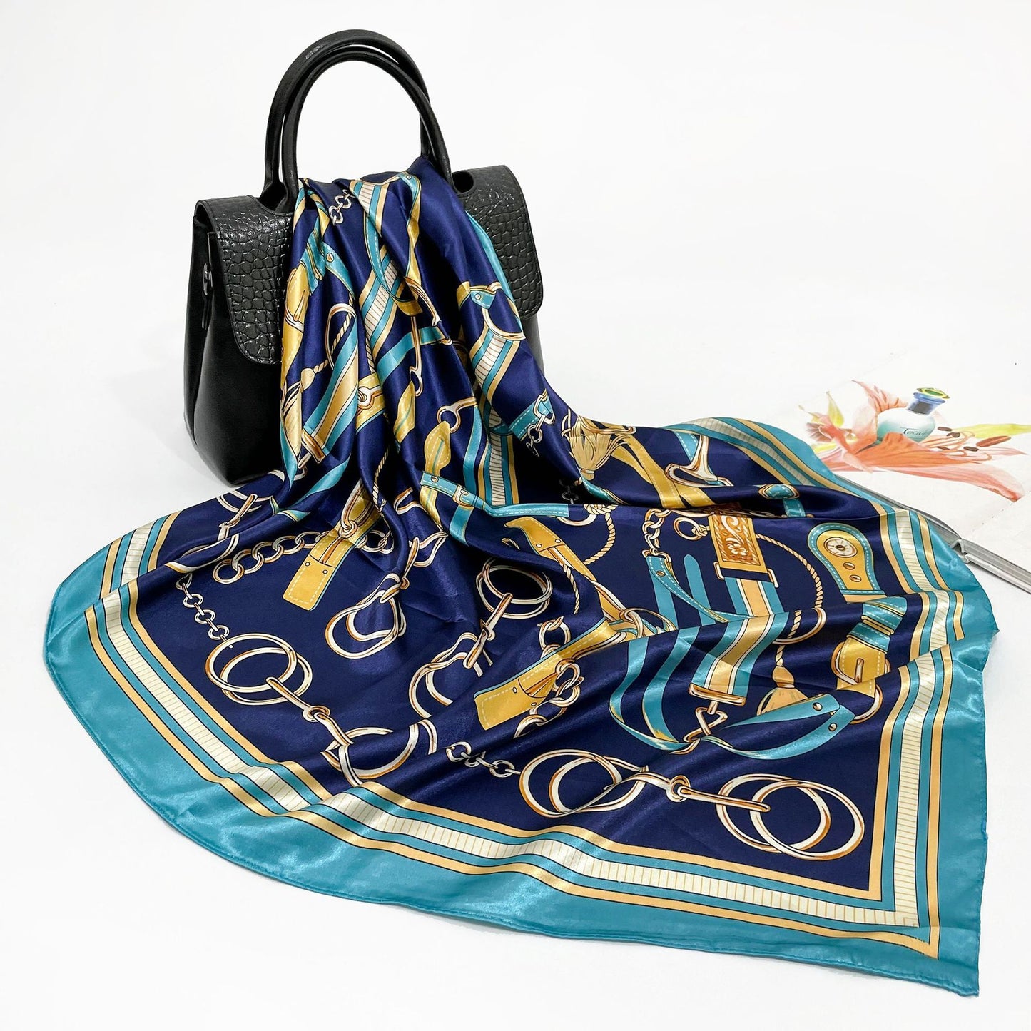 Spring And Autumn New 90cm Silk Scarf Silk Square