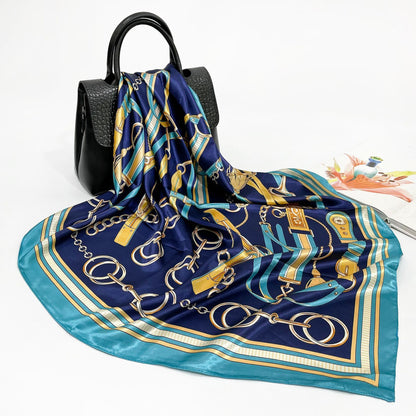 Spring And Autumn New 90cm Silk Scarf Silk Square