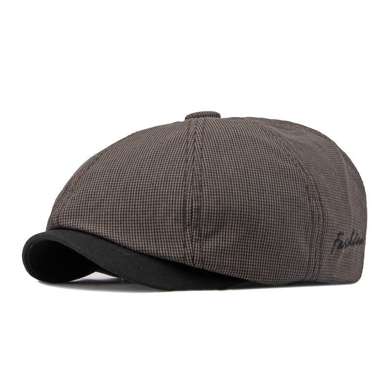 Spring And Summer Thin Breathable Octagonal Cap Male