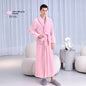 Extended Autumn And Winter Coral Fleece Bathrobe