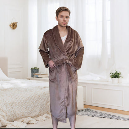 Couple Bathrobe Long Pajamas Homewear