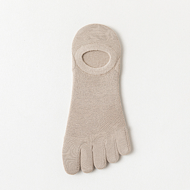 Men's Thin Mesh Breathable Five Finger Invisible Socks