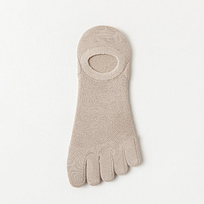 Men's Thin Mesh Breathable Five Finger Invisible Socks