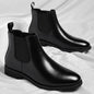 British Retro Chelsea Men's Fleece-lined Leather Boots
