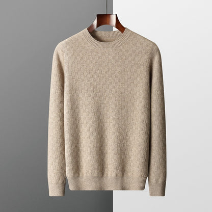 Round Neck Thickened Business Casual Cashmere Fall Winter Men Bottoming Knitted Sweater