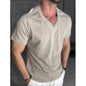 Men's Classic Double V-neck Ice Short-sleeved T-shirt