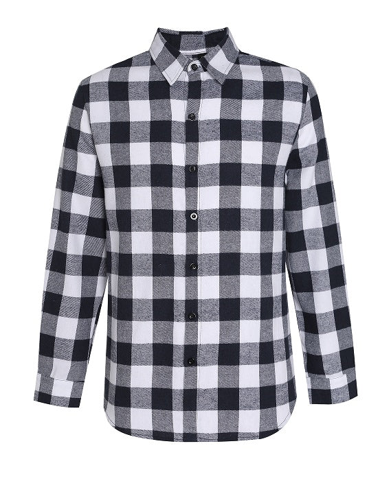 Teenage Men's Checked Long-sleeved Casual Shirt