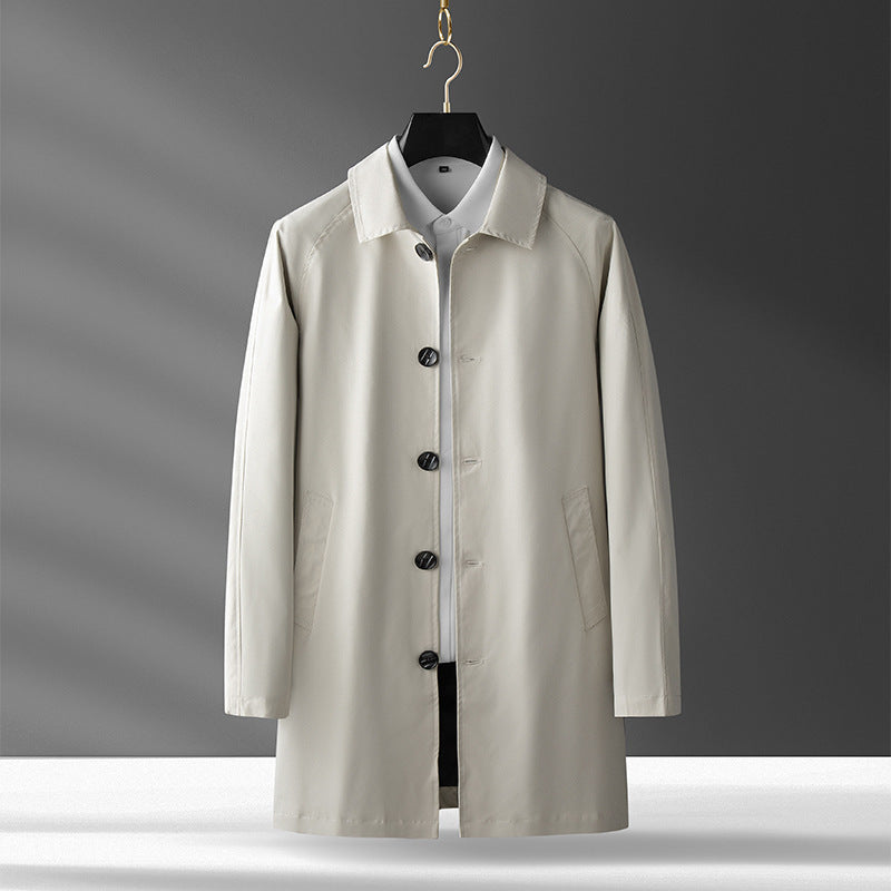 Trench Coat And Overcoat Light Luxury Casual Korean Style Temperament Coat Men's Light Winter