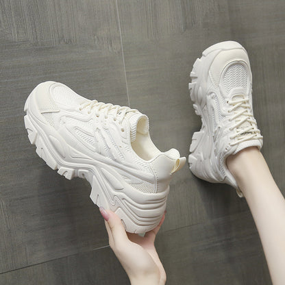 Women's Thick Bottom Breathable White Shoes